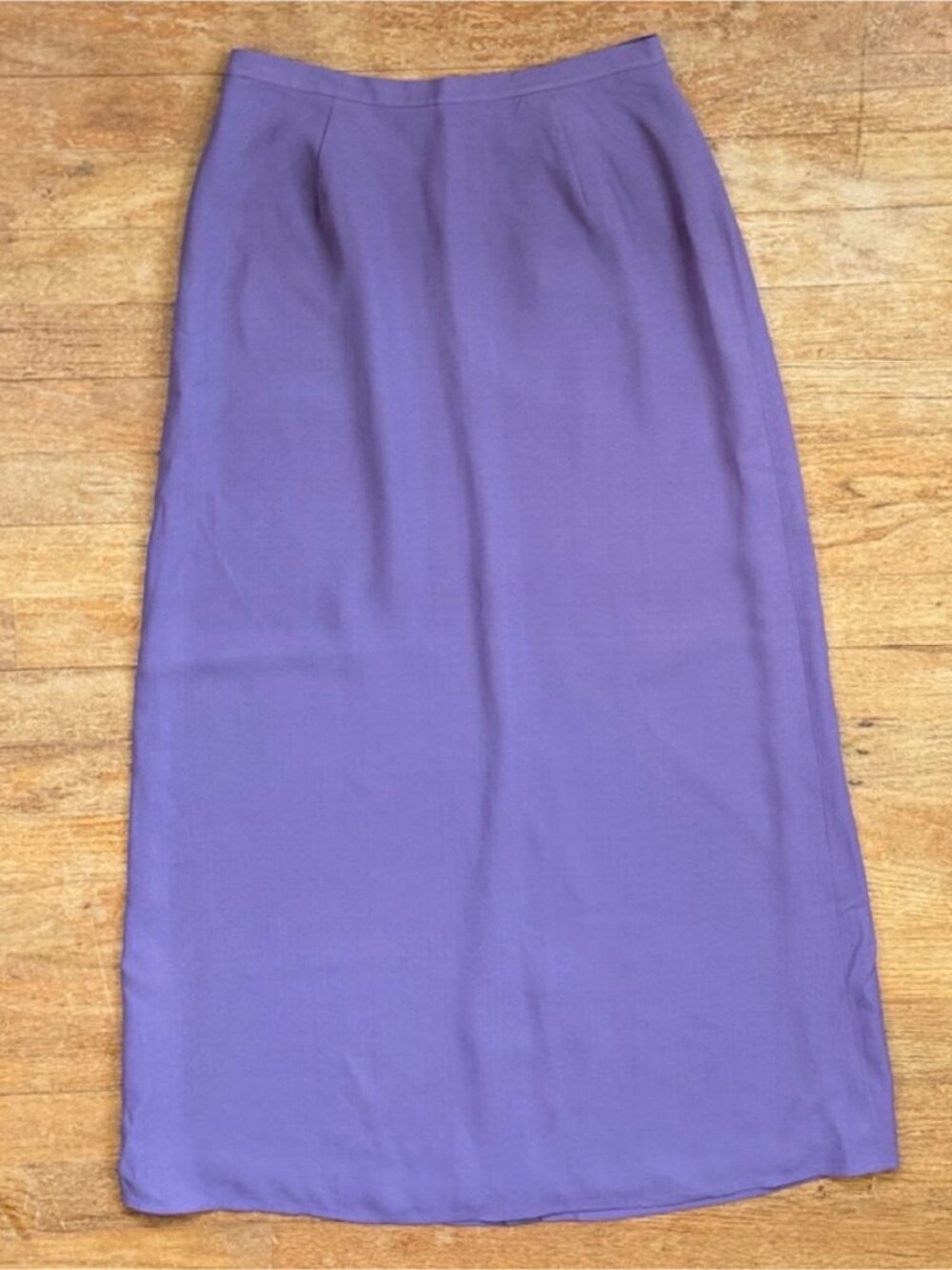 Vintage Lavender Purple Silk Maxi Skirt Size Small 6 26" Waist 90s Minimalist